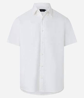 Camisa Comfort em Oxrford Gola com Lapela