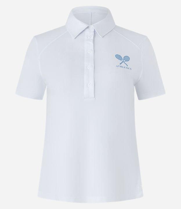 Camiseta Pólo Esportiva em Poliamida com Abotoamento - 1