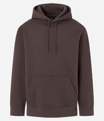 Blusão Fechado Comfort em Moletom com Capuz