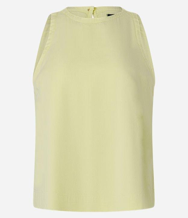 Blusa em Sarja sem Manga e com Fechamento Gota - 1