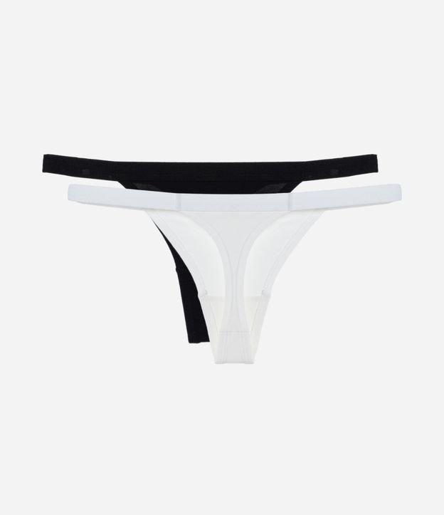 Kit 02 Calcinhas String Fio em Algodão - 1