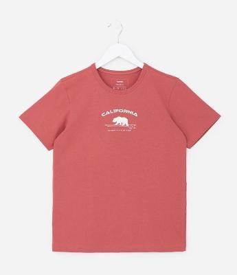 Camiseta Infantil com Estampa California - Tam 5 a 14 Anos