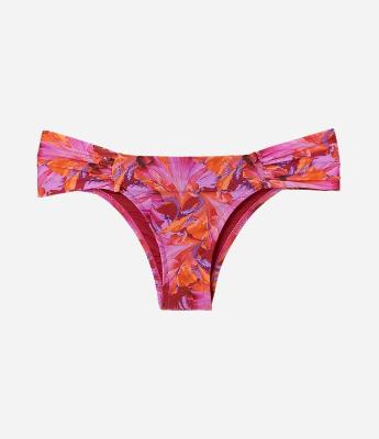 Biquíni Calcinha Estampa Floral com Lateral Drapeada