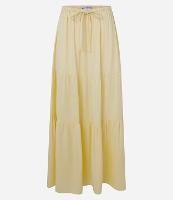 Saia Evasê Longa em Viscose com Babados e Cós Elástico - 1