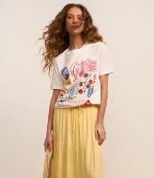 Saia Evasê Longa em Viscose com Babados e Cós Elástico - 2