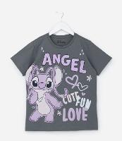 Camiseta Infantil com Estampa da Angel com Brilhos - Tam 5 a 14 Anos - 1