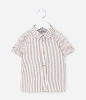 Camisa Infantil com Estampa Listrada - Tam 1 a 4 Anos