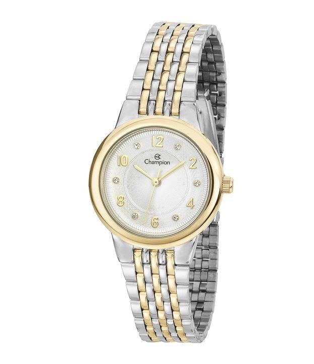 Kit Relógio Champion com Pulseira em Aço e Caixa em Metal CN28357C - 1