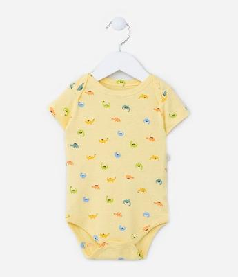 Body Infantil em Estampa Dino - Tam 0 a 24 Meses