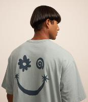 Camiseta Boxy em Algodão com Estampa Smile - 2