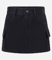 Saia Curta em Jeans com Bolsos Cargo - 1