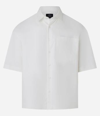 Camisa Overboxy em Sarja com Bolsos
