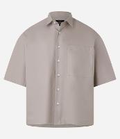 Camisa Overboxy em Sarja com Bolsos - 1