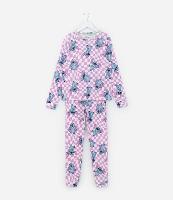 Pijama Infantil Longo em Ribana Estampa Stitch - Tam 5 a 14 anos - 1