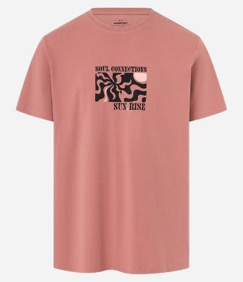 Camiseta Comfort em Algodão com Estampa Abstrata