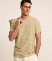 Camiseta Regular em Algodão com Textura - 1