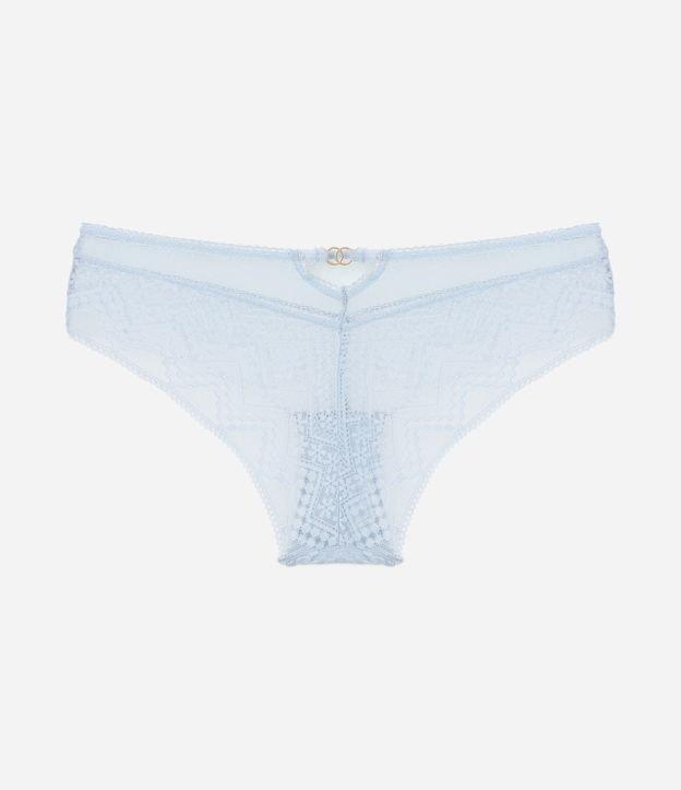 Calcinha Boyshort em Renda Floral com Detalhe Metalizado - 2