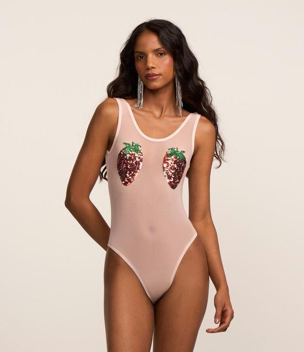 Body Tule com Bordado de Morango - 2