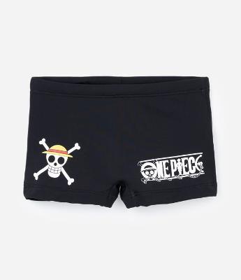 Sunga Boxer Infantil com Estampa One Piece - Tam 5 a 14 Anos