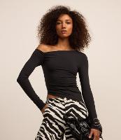 Blusa com Decote Assimétrico Detalhe Drapeado na Cava e Manga Longa - 2