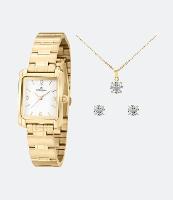 Kit Relógio Champion Analógico com Pulseira e Caixa em Metal CH25187E - 1