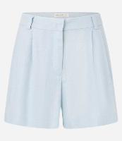 Bermuda Reta em Viscolinho com Cós Afaiatado - 1