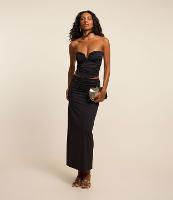 Saia New Midi em Jersey com Franzidos na Lateral - 1