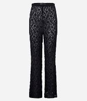 Calça Reta em Renda com Transparência - 1