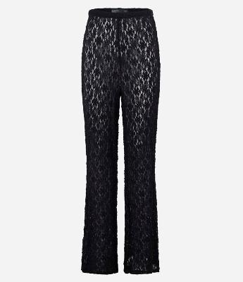 Calça Reta em Renda com Transparência