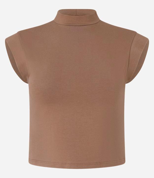 Blusa Sem Manga em Algodão e Elastano com Gola Alta - 1