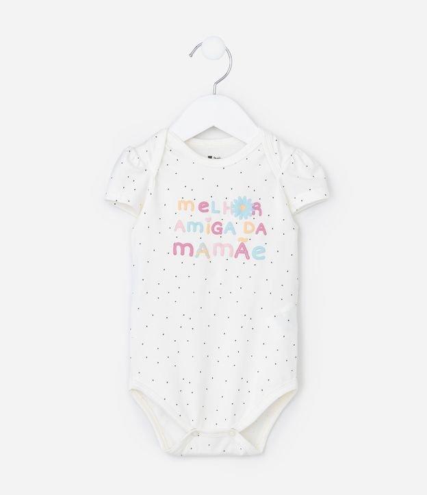 Body Infantil com Lettering Melhor Amiga da Mamãe - Tam RN a 18 meses - 1