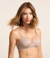 Sutiã Sem Bojo em Microfibra com Aro e Detalhe de Renda DelRio - 2