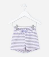 Bermuda Infantil em Moletinho com Listras - Tam 0 a 18 meses - 1
