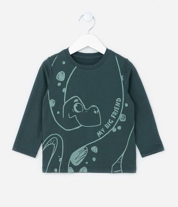 Camiseta Infantil com Estampa de Dino - Tam 1 a 6 Anos - 1