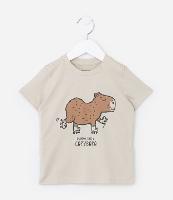 Camiseta Infantil com Estampa Capivara de Patins - Tam 1 a 5 Anos - 1