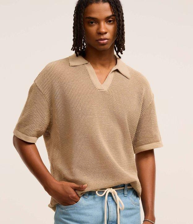 Camisa Polo Comfort em Tricô com Ponto Aberto - 2