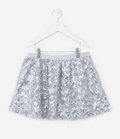 Saia Infantil em Tule com Bordado de Estrelas em Paetês - Tam 5 a 14 Anos - 1