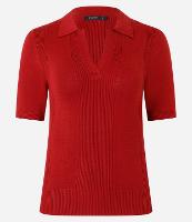 Blusa em Tricô Canelado com Gola Polo - 1