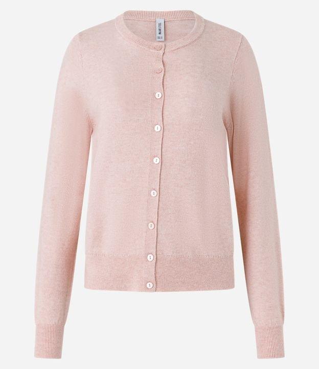 Cardigan em Tricô com Abotoamento Frontal - 1