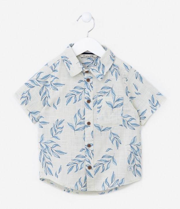 Camisa Infantil com Estampa Folhagens - Tam 1 a 5 Anos - 1