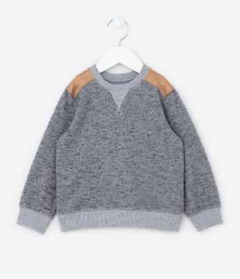 Blusão Infantil em Moletom com Forro Quentinho - Tam 1 a 5 Anos