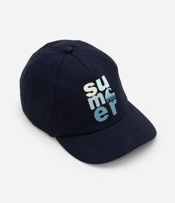 Boné Aba Reta Infantil em Sarja com Estampa Summer - Tam U