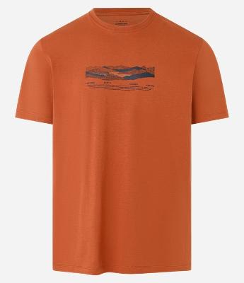 Camiseta Comfort em Algodão Peruano com Estampa de Montanha