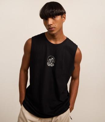 Regata Comfort em Algodão com Estampa de Urso