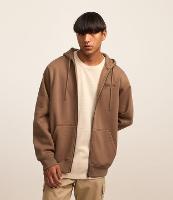 Blusão Aberto em Moletom Com Zíper e Capuz - 2