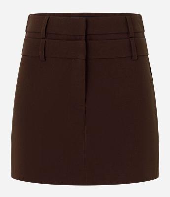 Saia Curta em Alfaiataria com Cós Duplo