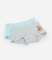 Kit 02 Calcinhas Boxer Infantil com Estampa Capivara - Tam 4 a 12 Anos - 1