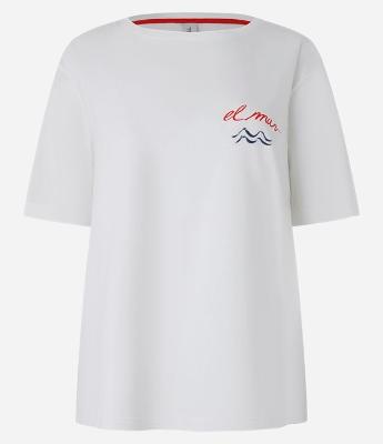 Camiseta Alongada em Algodão com Estampa Frente e Costas El Mar