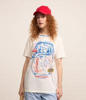 Camiseta Alongada em Algodão com Estampa Las Sardines - 1