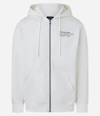 Casaco Básico em Moletom com Zíper e Estampa Lettering